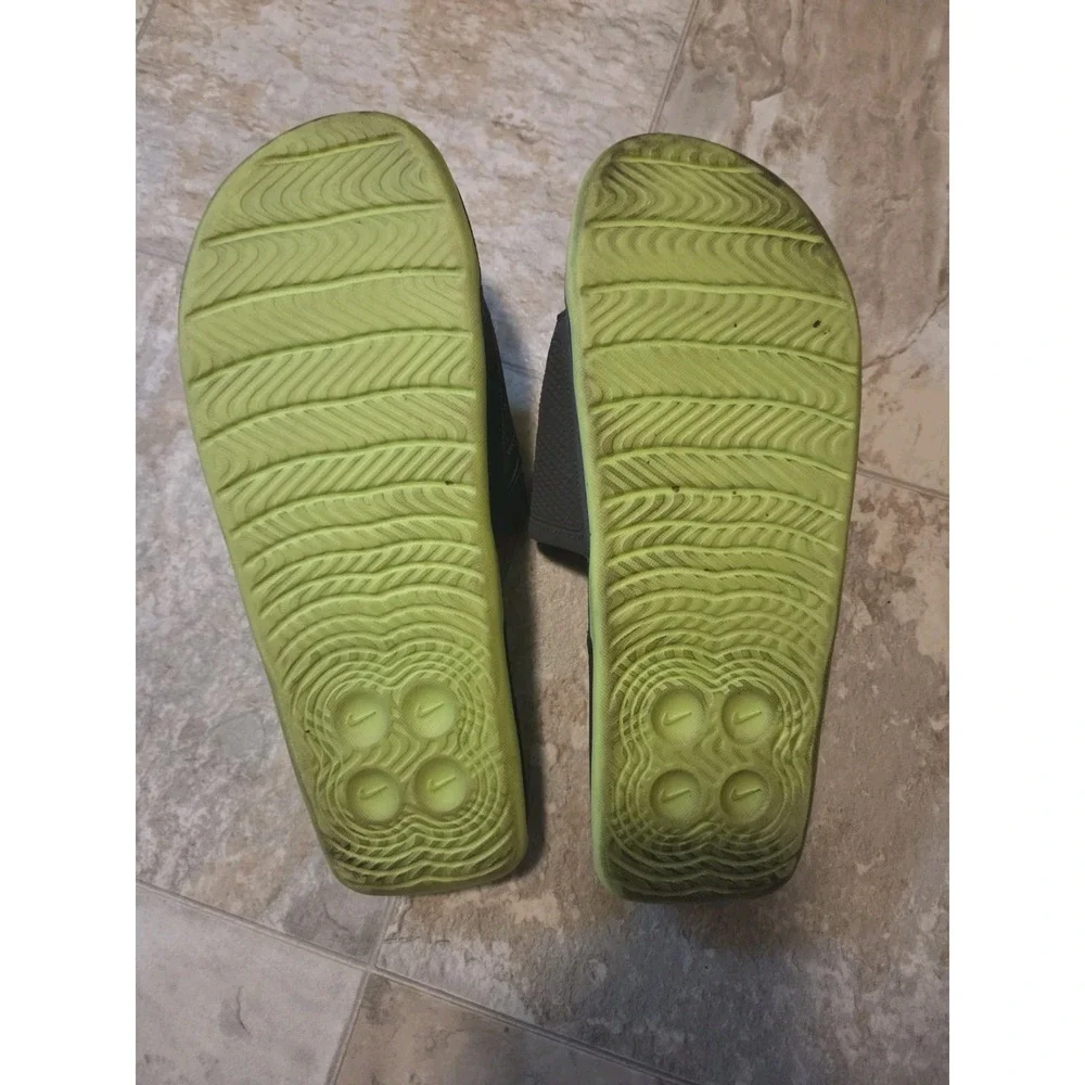 Nike Air Max Cirro Slides In Dark Grey & Volt Mens Size 14